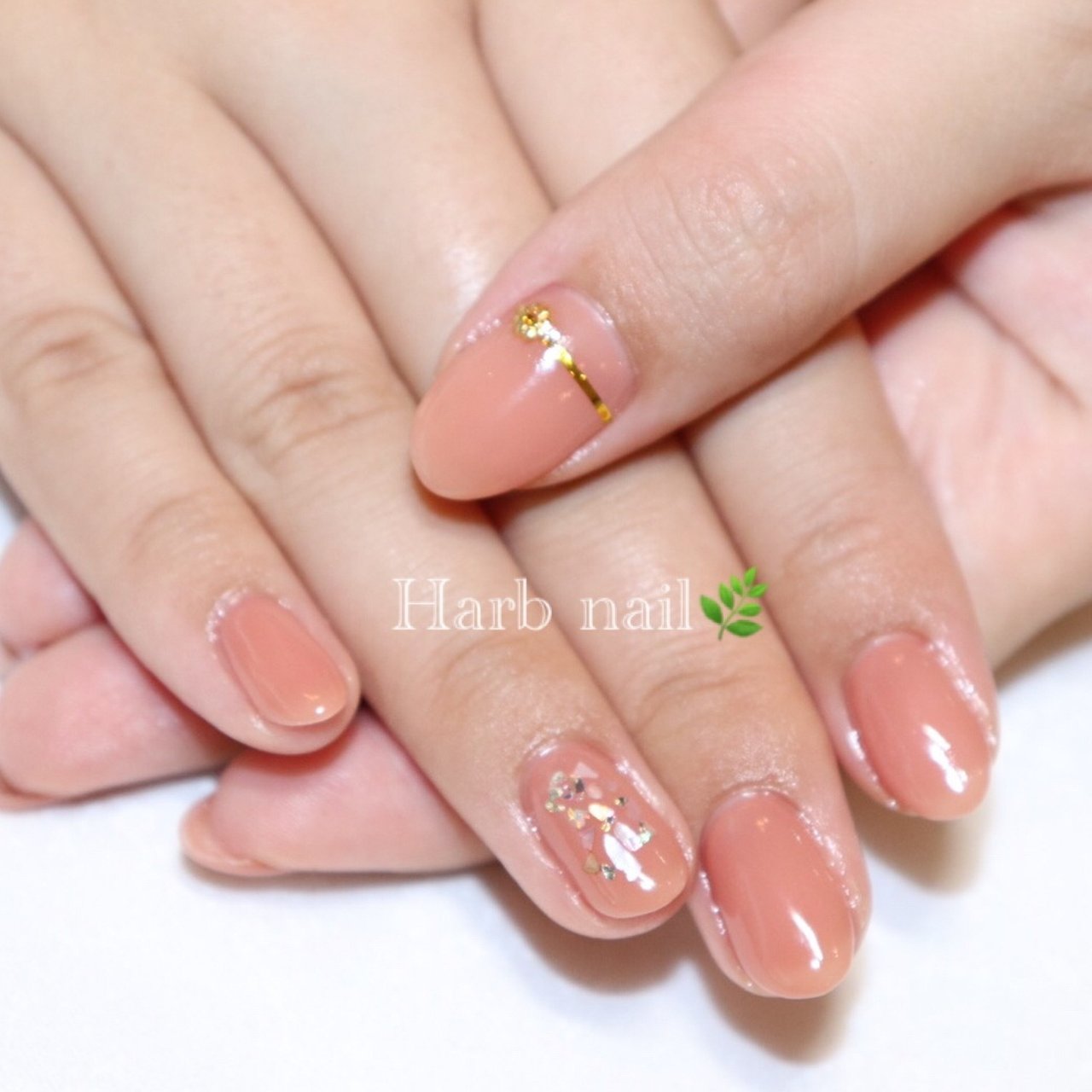 オールシーズン ハンド シンプル ワンカラー シェル Harb Nailのネイルデザイン No ネイルブック