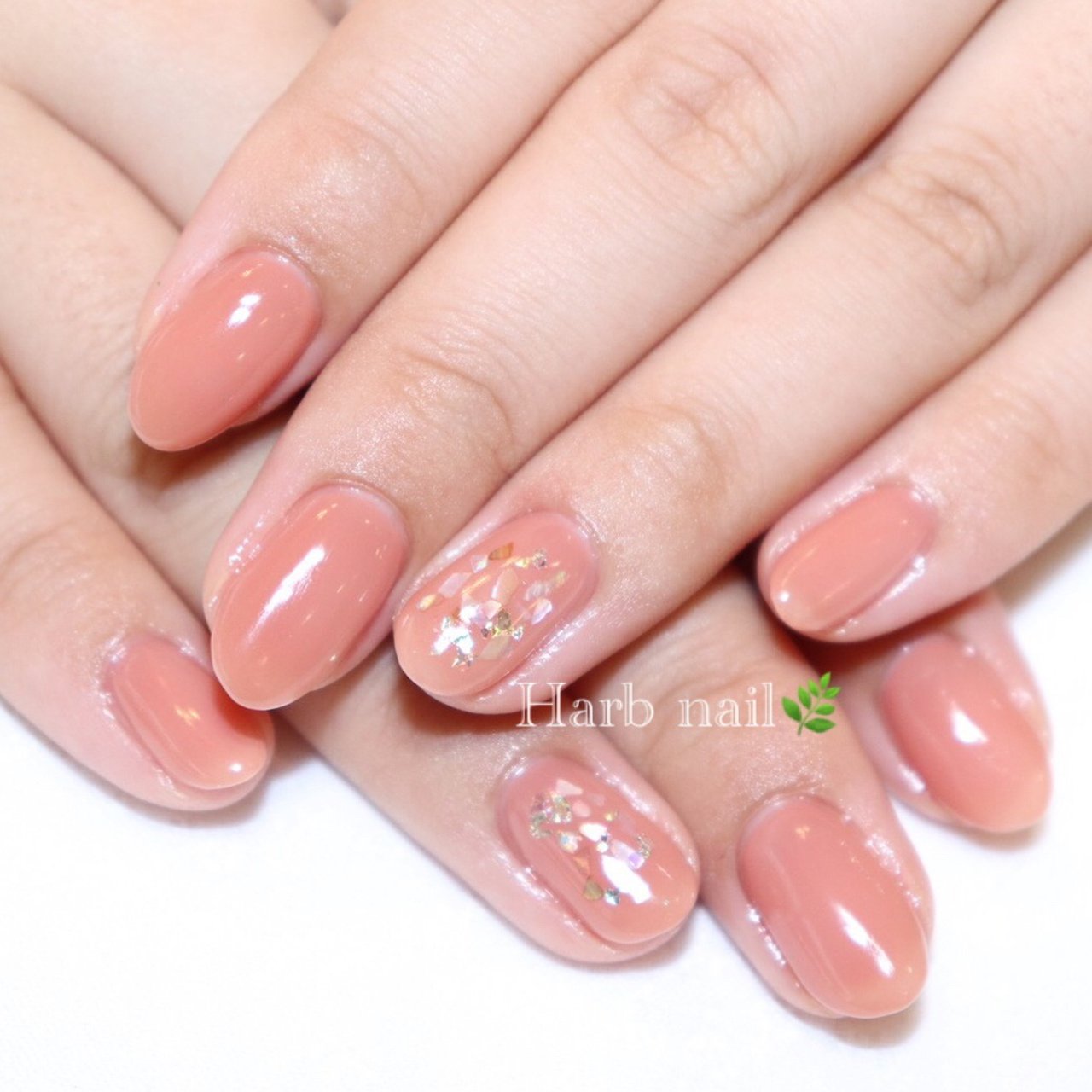 オールシーズン ハンド シンプル ワンカラー シェル Harb Nailのネイルデザイン No ネイルブック
