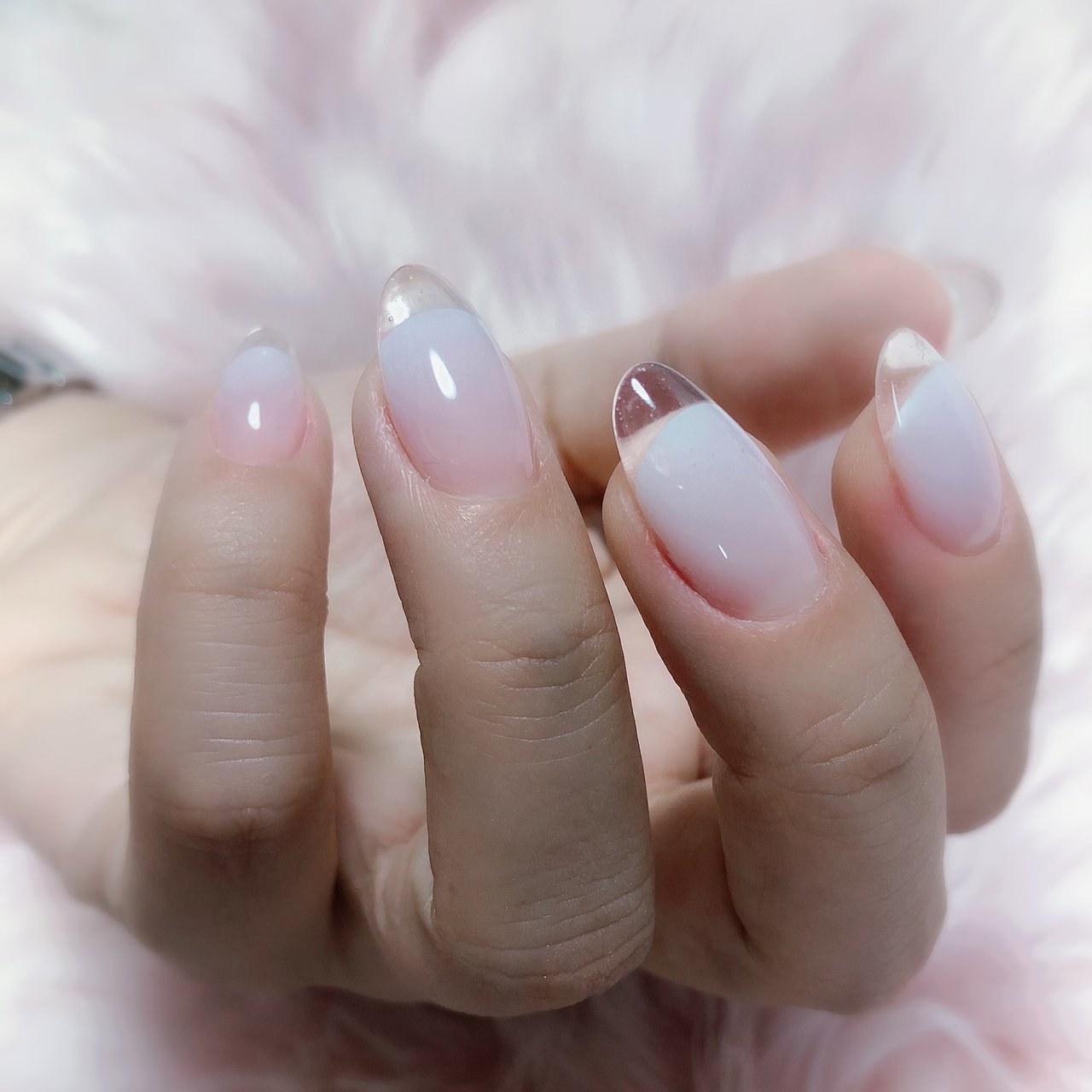 ハンド フレンチ ホワイト クリア ジェルネイル Piacere Mioのネイルデザイン No ネイルブック