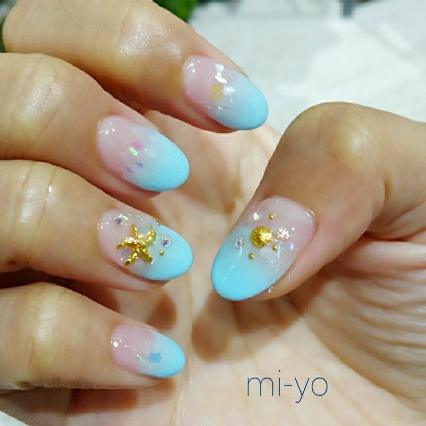 夏 旅行 海 リゾート ハンド Mi Yoのネイルデザイン No ネイルブック