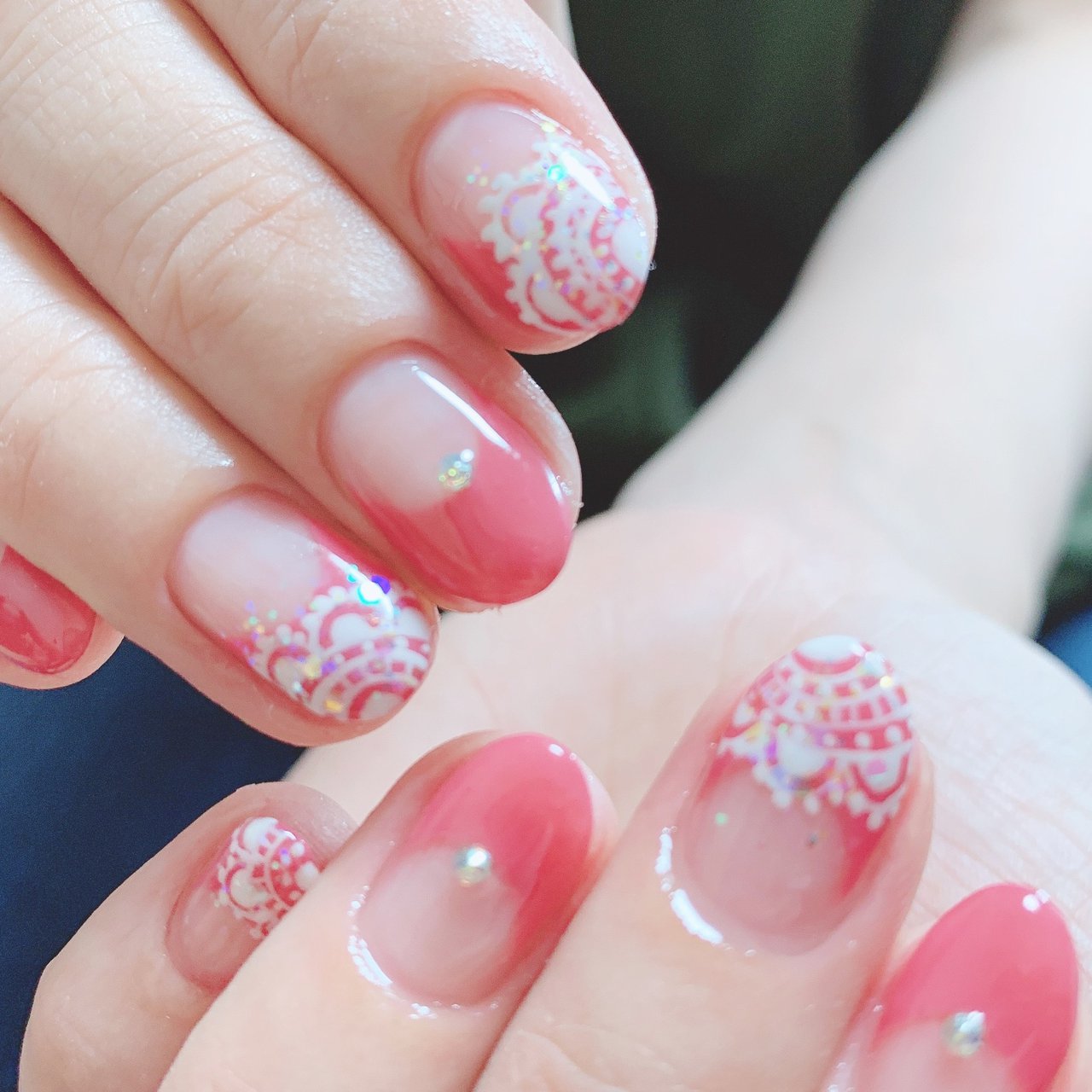 春 夏 ハンド レース ショート Brillar Nのネイルデザイン No ネイルブック