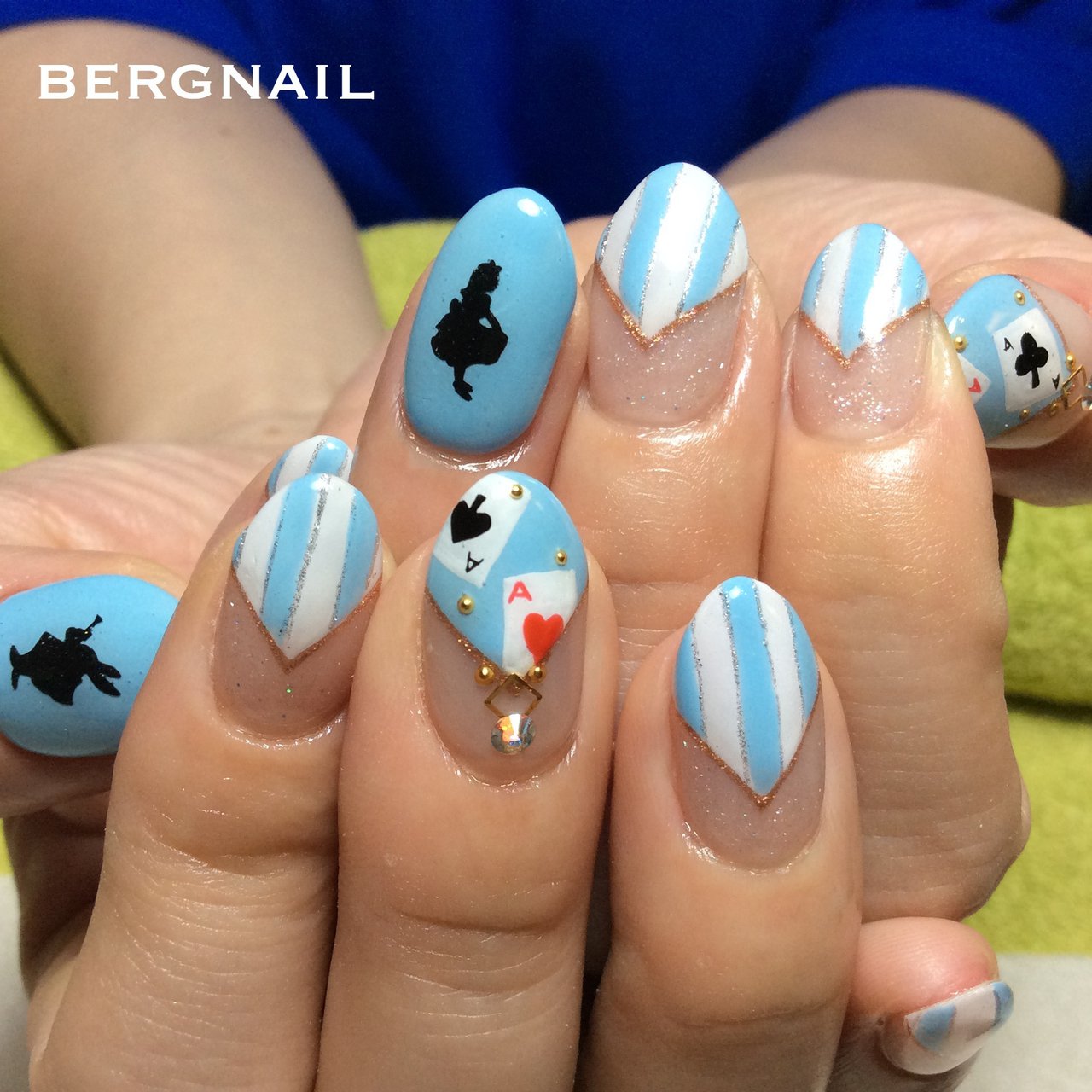 夏 水色 ブルー Bergnailのネイルデザイン No ネイルブック