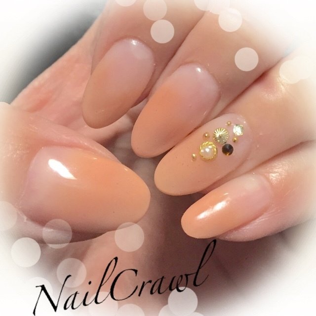 オフィス ハンド グラデーション ショート ベージュ ネイルクロールのネイルデザイン No ネイルブック