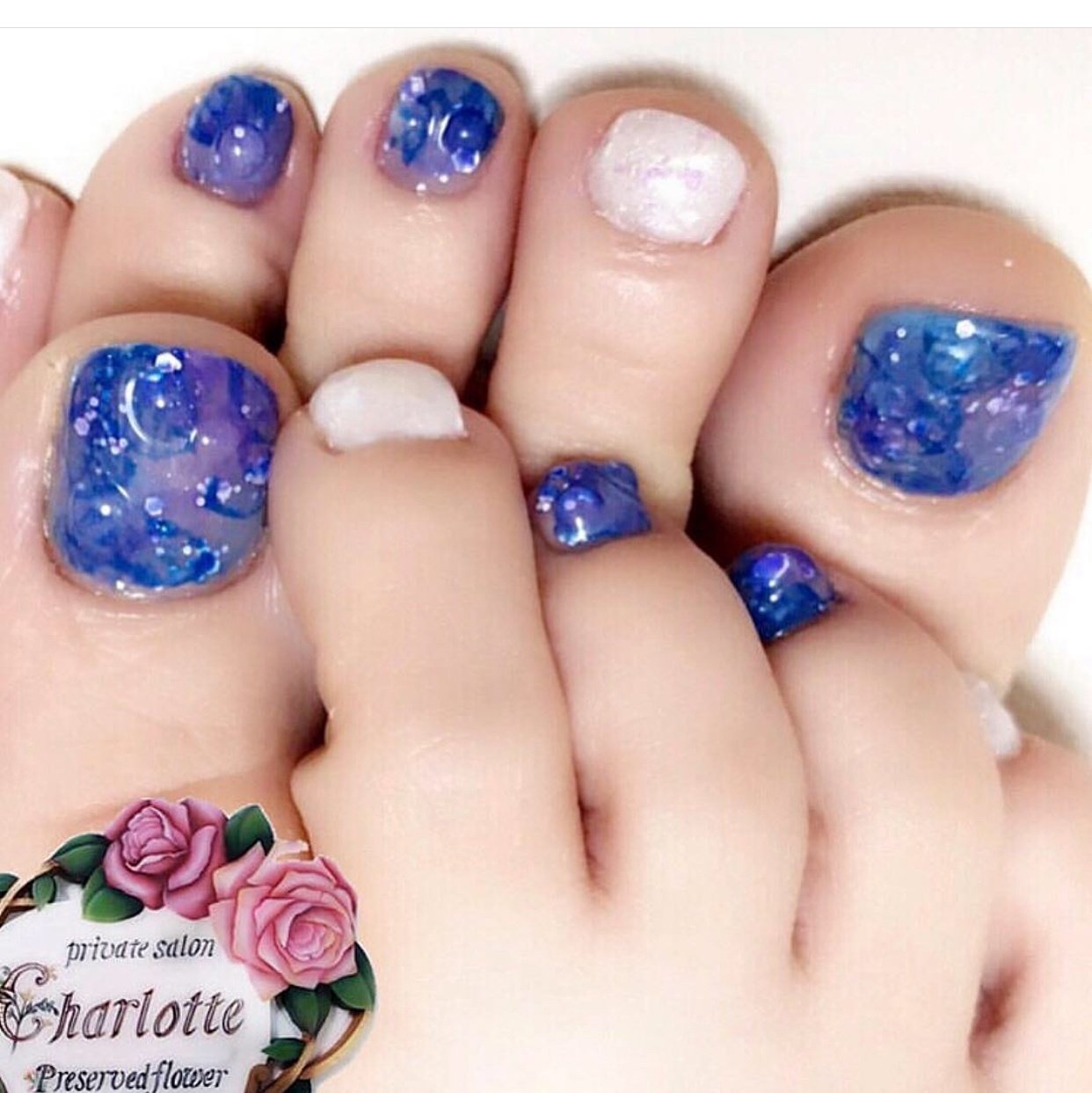 夏 梅雨 七夕 海 フット Privatesalon Charlotteのネイルデザイン No ネイルブック