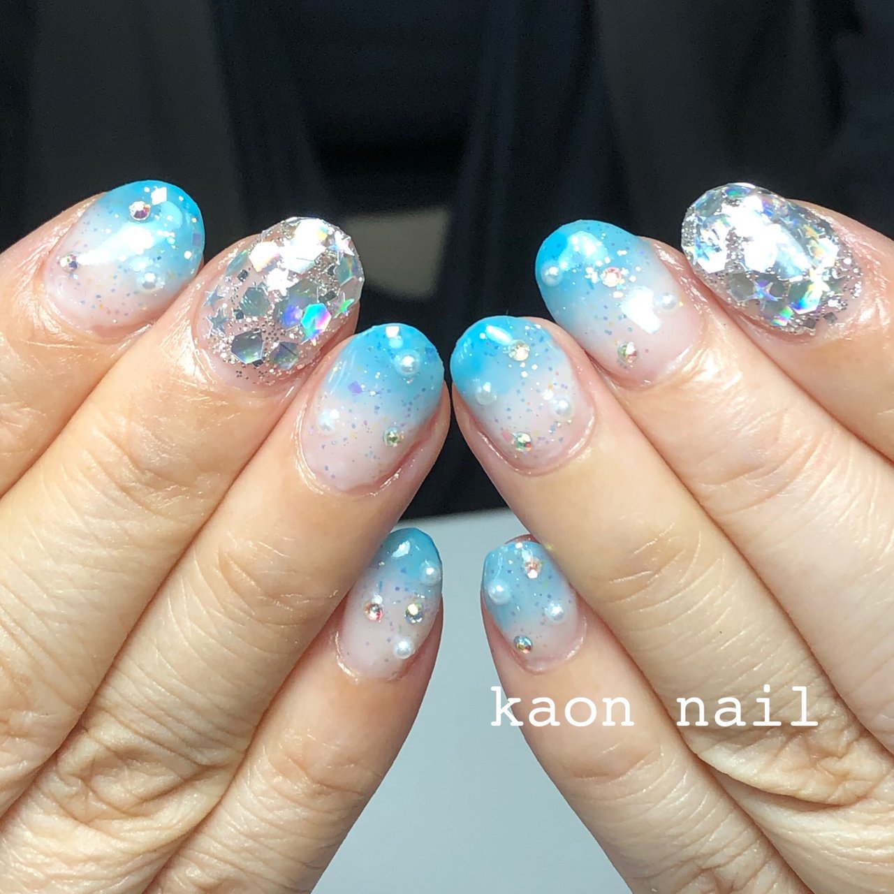 夏 冬 海 ハンド シンプル Kaon Nailのネイルデザイン No ネイルブック