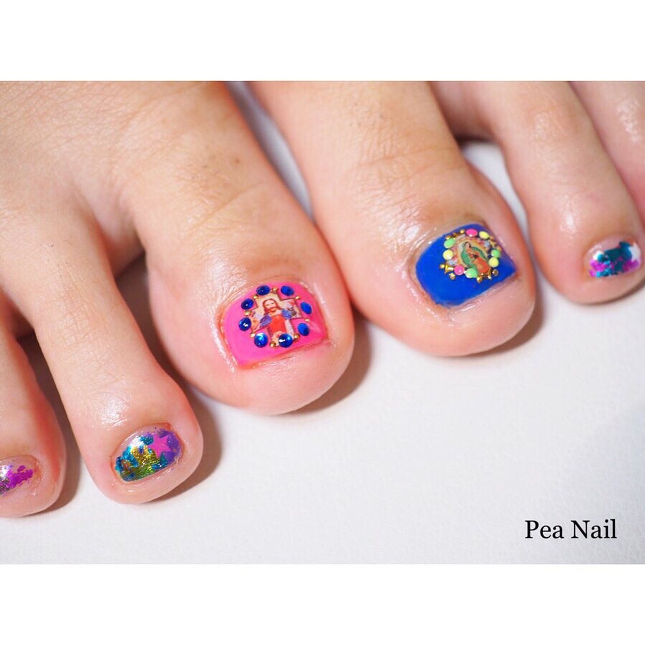 夏 オールシーズン フット ワンカラー アンティーク Pea Nail Makoのネイルデザイン No ネイルブック