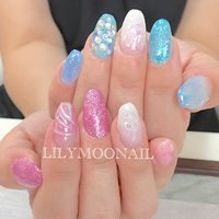 最新のhdピンク 水色 ネイル 簡単 最高の花の画像