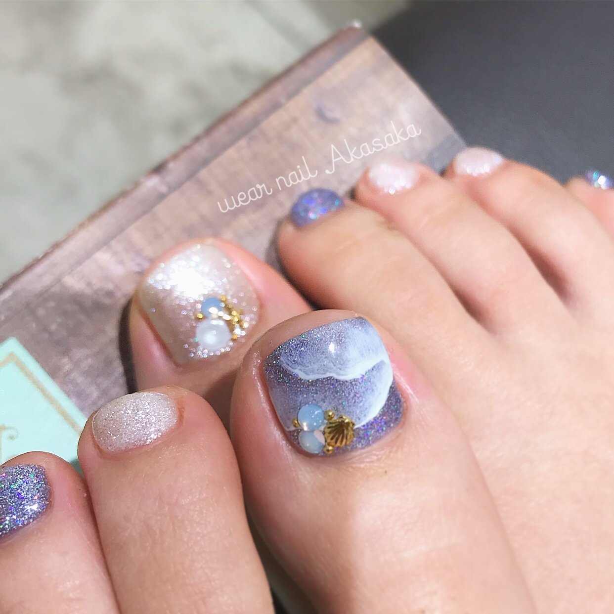 夏 旅行 海 リゾート フット Momoko New Nail Meのネイルデザイン No ネイルブック