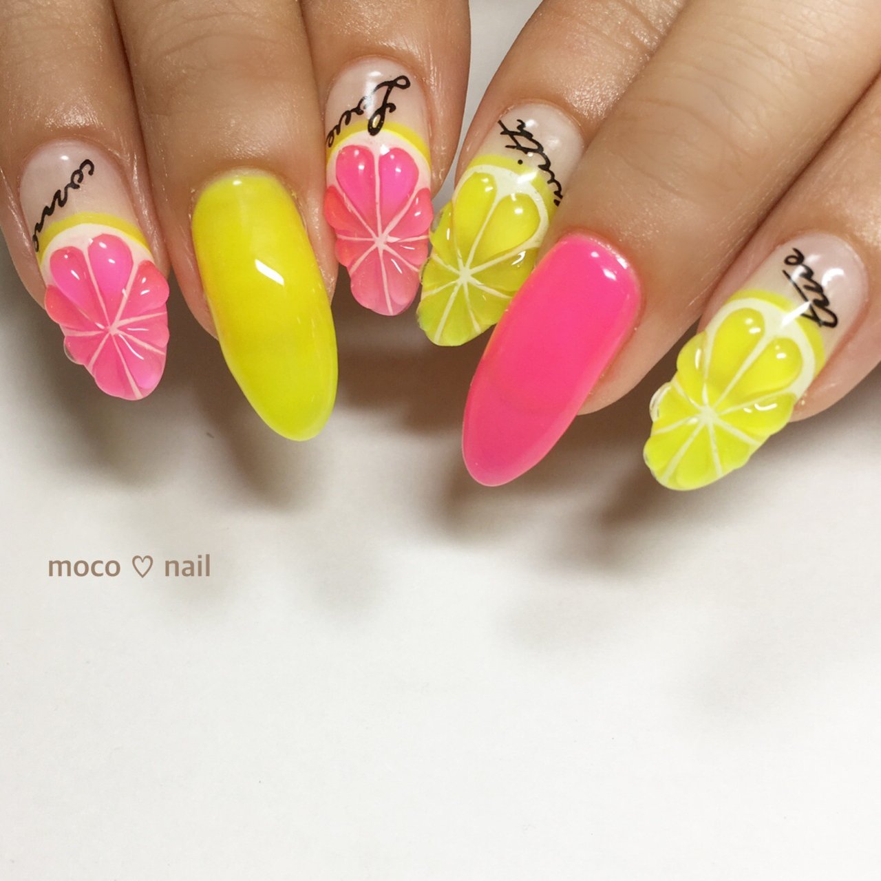 夏/ハンド/ワンカラー/水滴/3D - nail salon Pink Bunnyのネイル