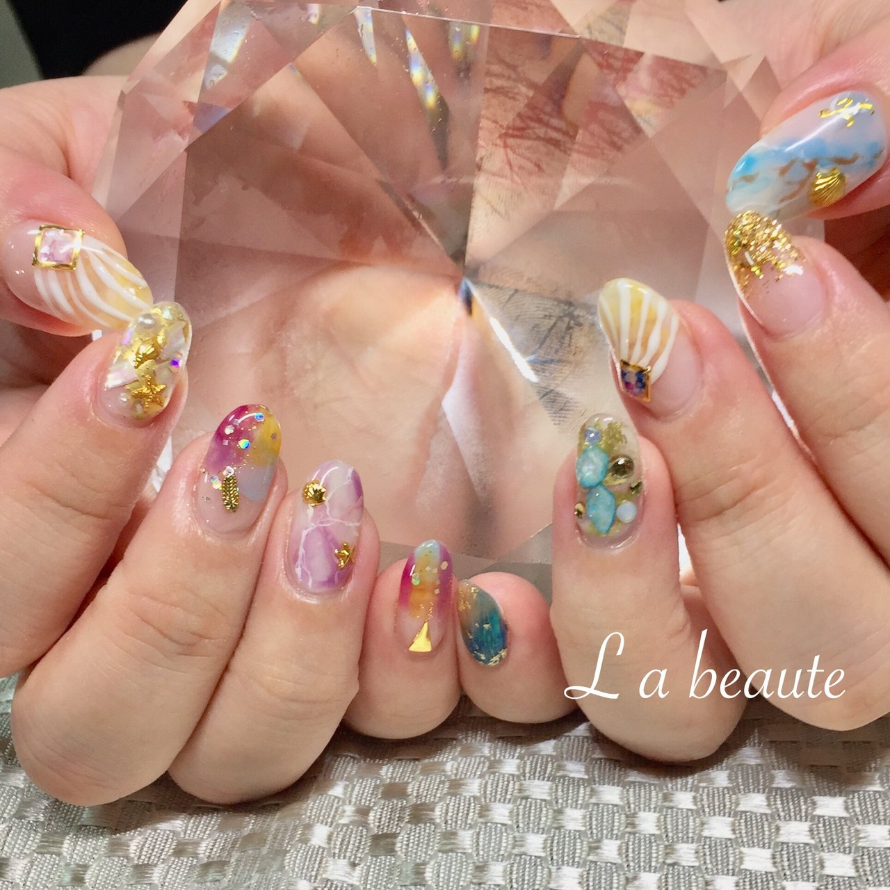 夏 旅行 海 リゾート ハンド ｌa Beaute ラ ボーテ のネイルデザイン No ネイルブック