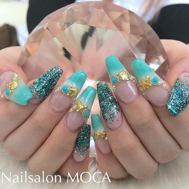 春 夏 海 リゾート ハンド Nail Salon Mocaのネイルデザイン No ネイルブック