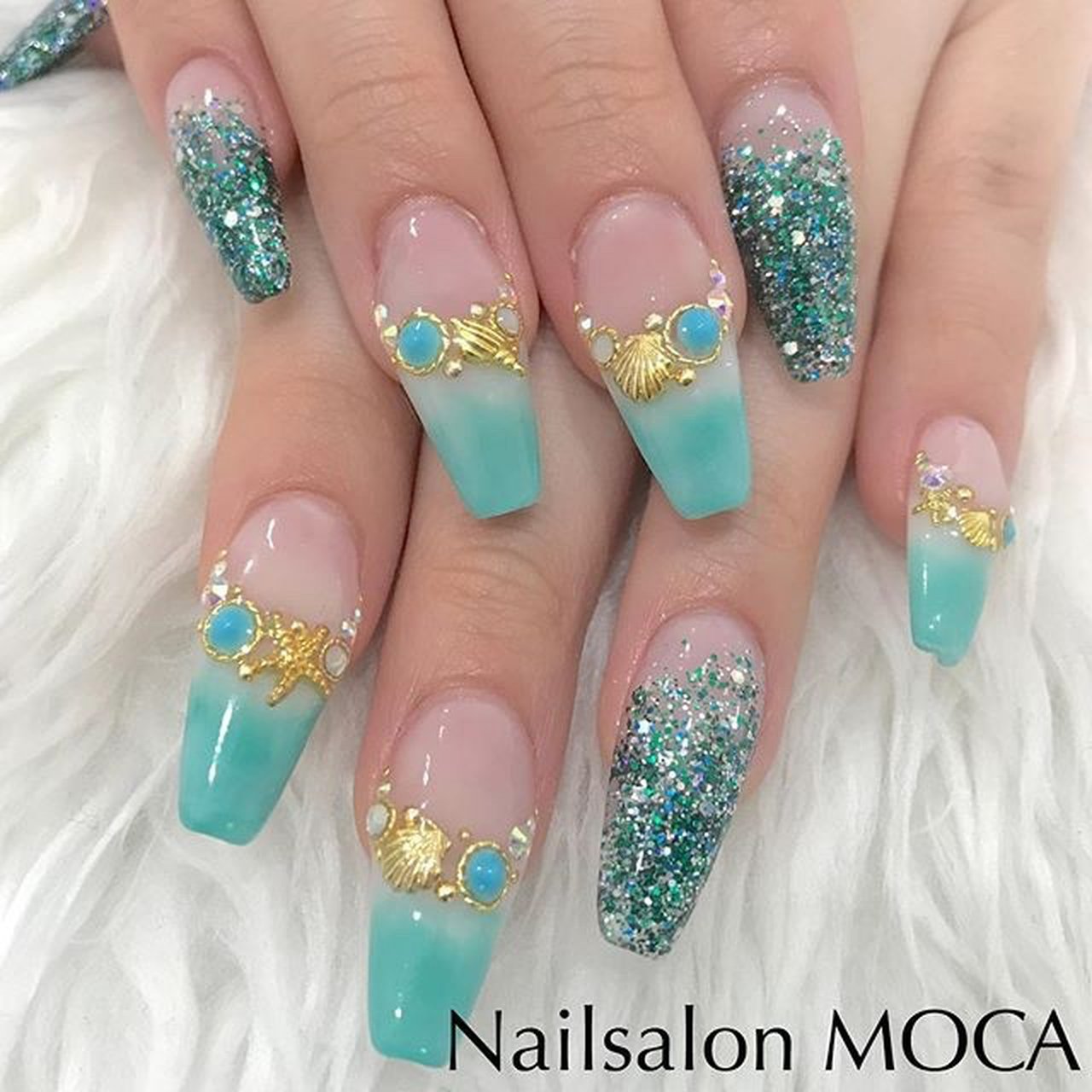 春 夏 海 リゾート ハンド Nail Salon Mocaのネイルデザイン No ネイルブック