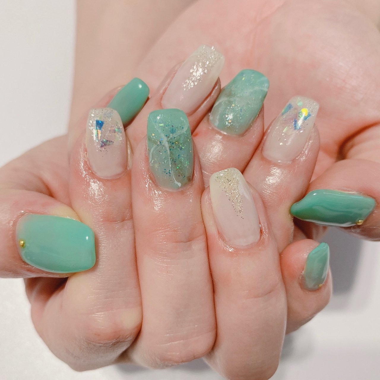 夏 七夕 海 リゾート ハンド Hair Nail Salon Rassurerのネイルデザイン No ネイルブック