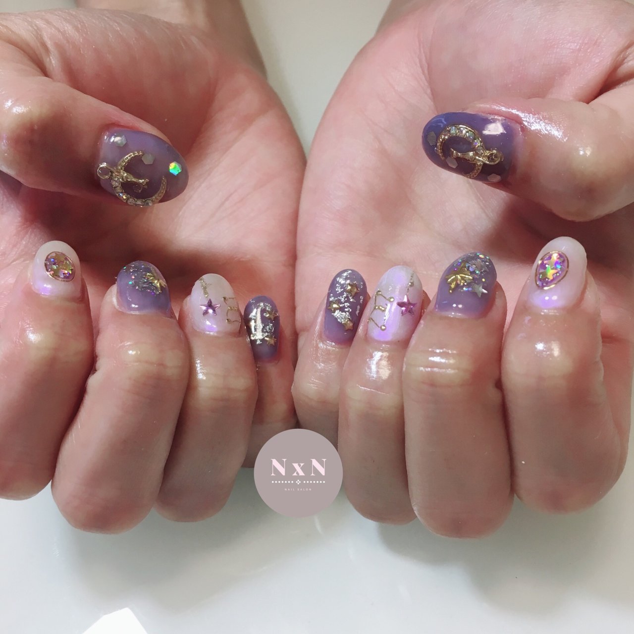 夏 七夕 ハンド ラメ 星 Nail Salon N N Naoのネイルデザイン No ネイルブック