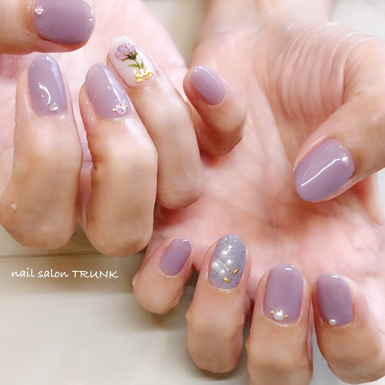 春 夏 ハンド フラワー パール Nail Trunkのネイルデザイン No ネイルブック