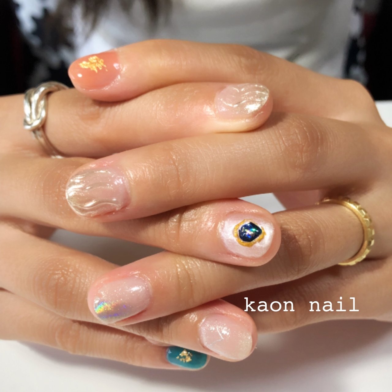 夏 旅行 リゾート ハンド ラメ Kaon Nailのネイルデザイン No 4470159 ネイルブック