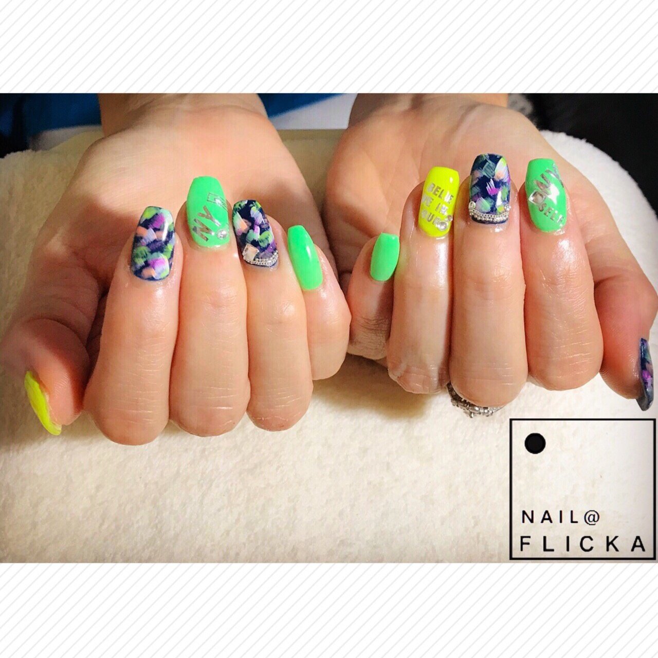 夏 海 ライブ 女子会 ハンド Nail Flicka Sapporoのネイルデザイン No ネイルブック