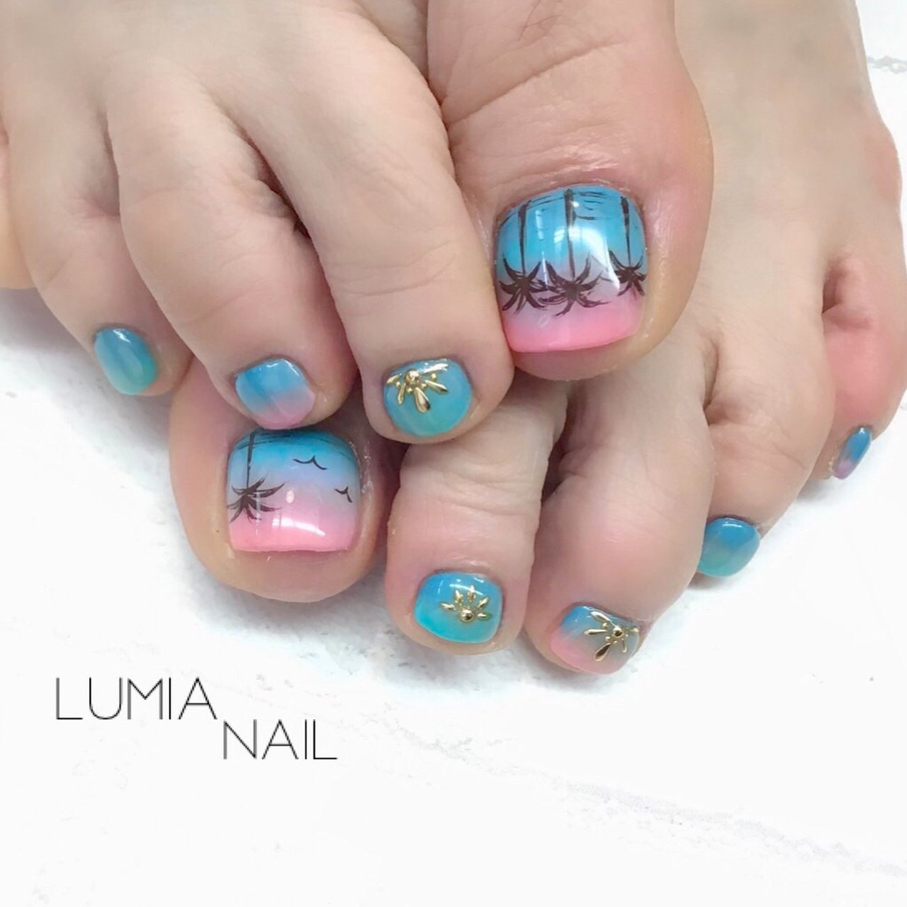 夏 旅行 海 リゾート フット Lumia Nailのネイルデザイン No ネイルブック