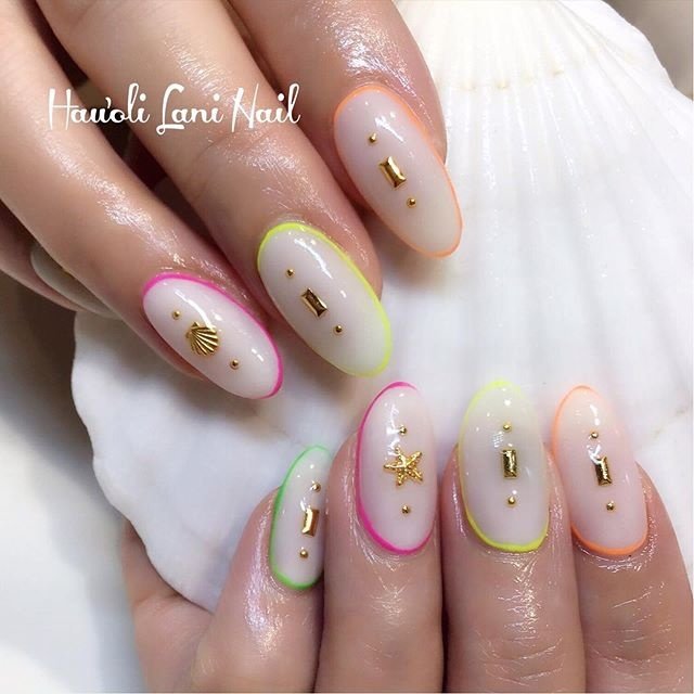 夏 七夕 海 リゾート ハンド Hau Oli Lani Nailのネイルデザイン No ネイルブック