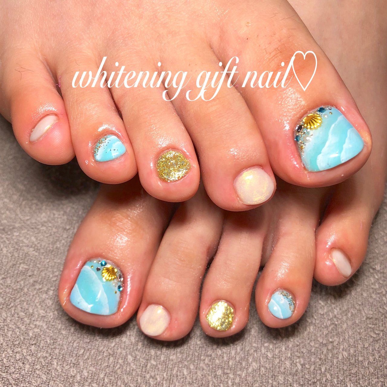 夏 海 リゾート デート フット Nailsalon R 大垣店のネイルデザイン No 4474781 ネイルブック
