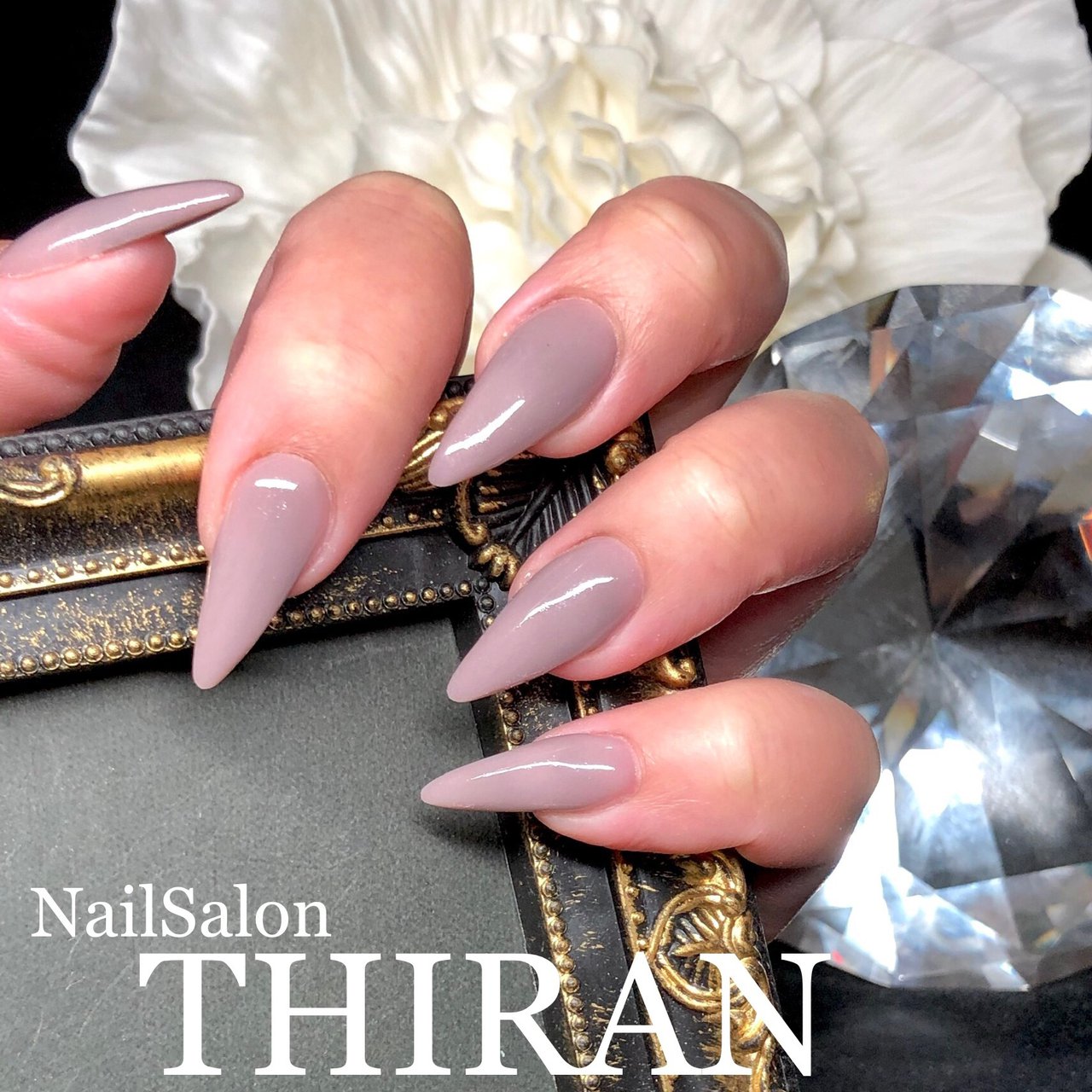 オールシーズン ハンド シンプル ワンカラー ロング Nailsalon Thiranのネイルデザイン No ネイルブック