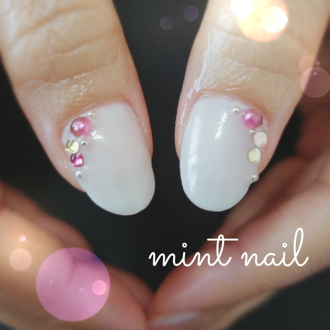 春 夏 秋 オフィス ハンド Mint Fleur ミントフルールのネイル