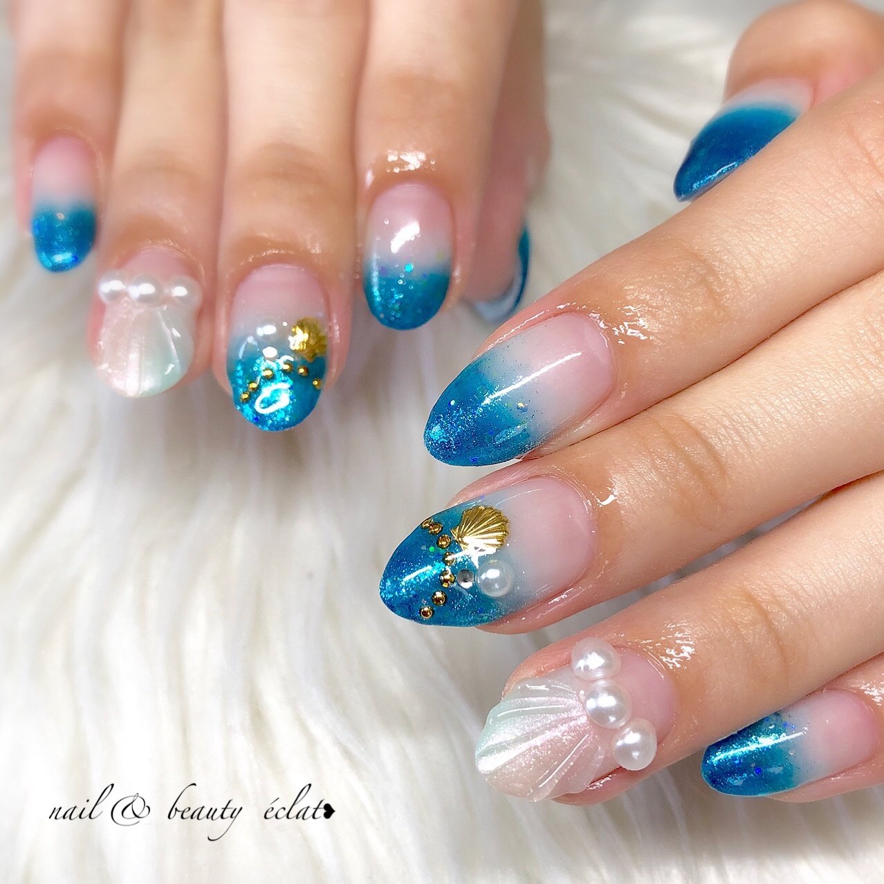 ピンク 水色 ブルー Nail Beauty Eclat のネイルデザイン No 4477169 ネイルブック