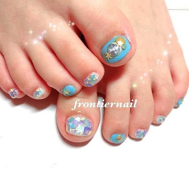 夏 オールシーズン 海 リゾート フット Frontiernail 渋谷美香のネイルデザイン No ネイルブック