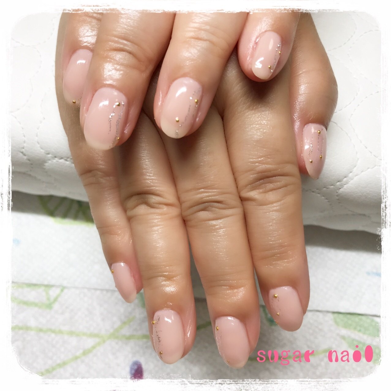 ハンド シンプル ミディアム ベージュ ピンク Sugarnailのネイルデザイン No ネイルブック