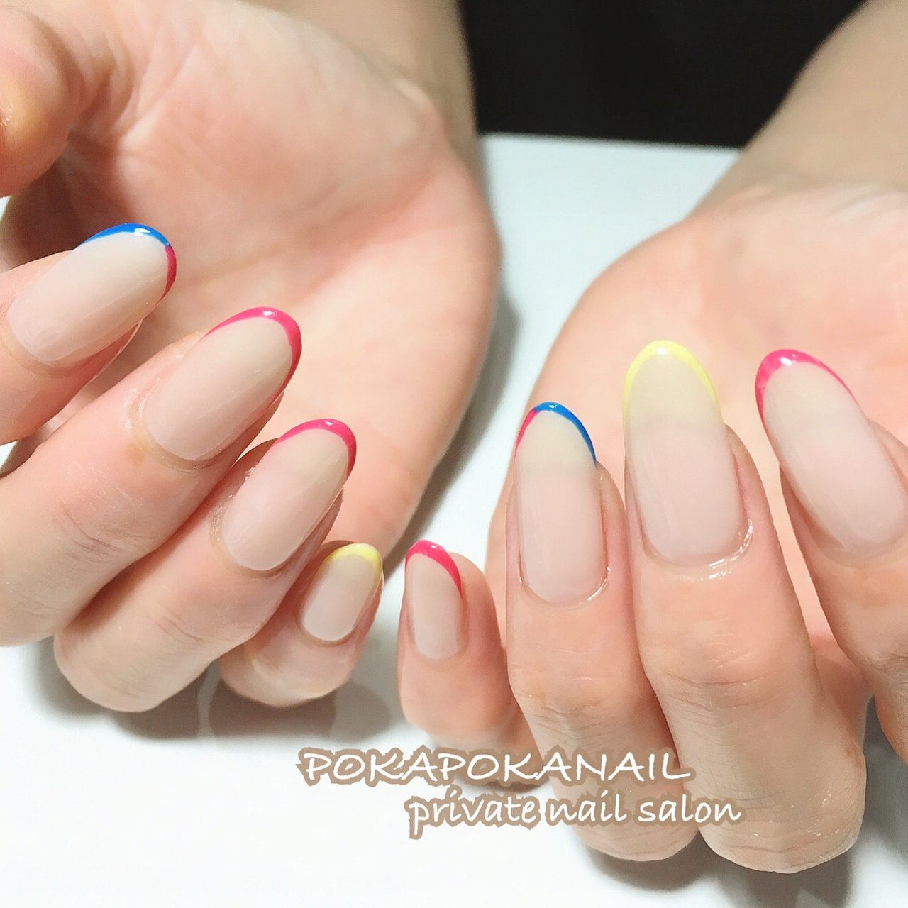 夏 オールシーズン 旅行 ハンド フレンチ Pokapokanailのネイルデザイン No ネイルブック