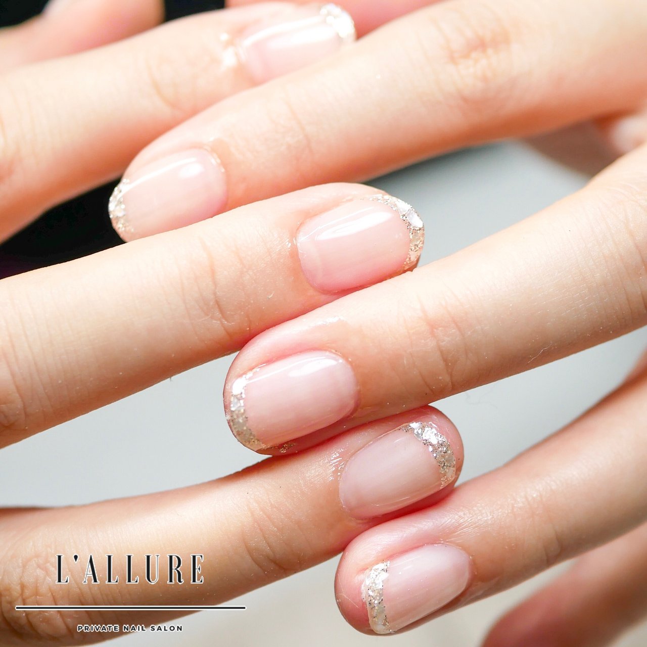 夏 オールシーズン シンプル フレンチ シェル Nail Salon Lallure のネイルデザイン No ネイルブック