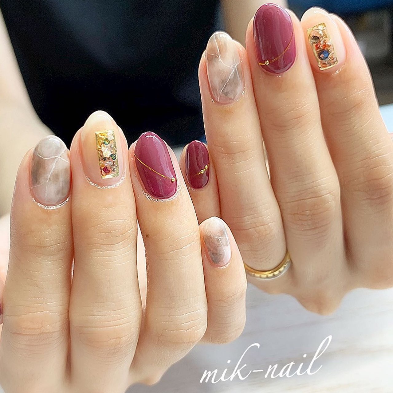オールシーズン バレンタイン デート 女子会 ハンド Mik Nail石堂美貴のネイルデザイン No ネイルブック