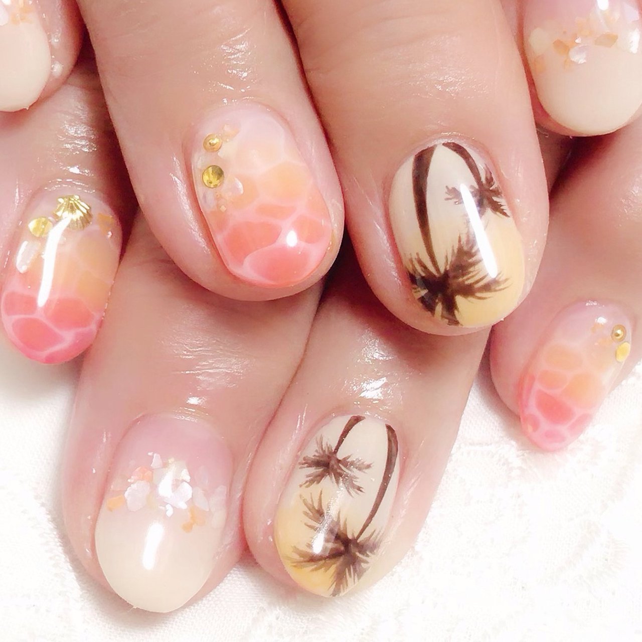 夏 旅行 海 リゾート ハンド Fantasia Nailartsalonのネイルデザイン No ネイルブック