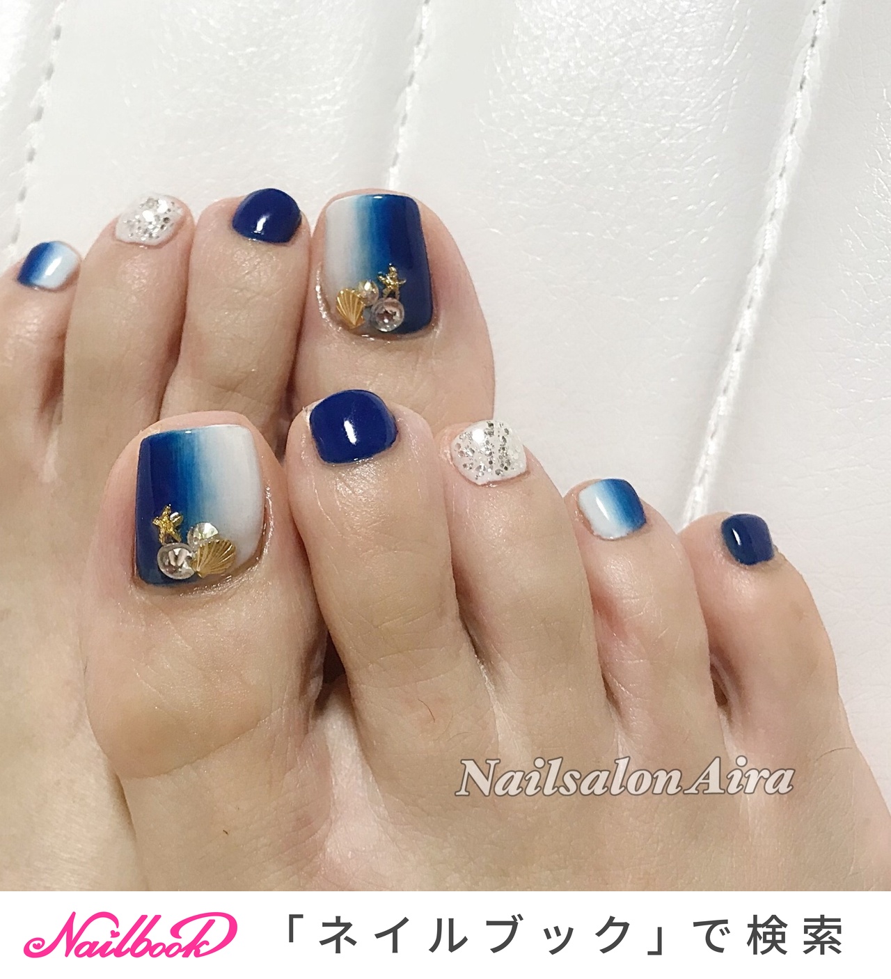 夏 海 リゾート 女子会 フット Nail Airaのネイルデザイン No ネイルブック