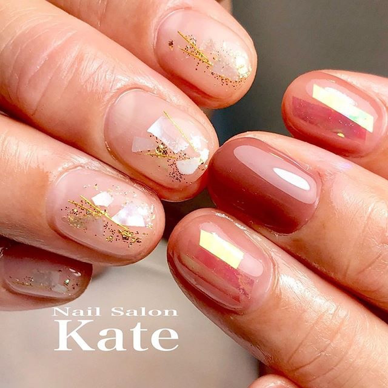 夏 ボルドー ブラウン お客様 ネイルサロン Kateのネイルデザイン No ネイルブック