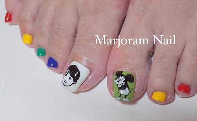 オールシーズン ライブ フット ワンカラー キャラクター Marjoramnailのネイルデザイン No ネイルブック