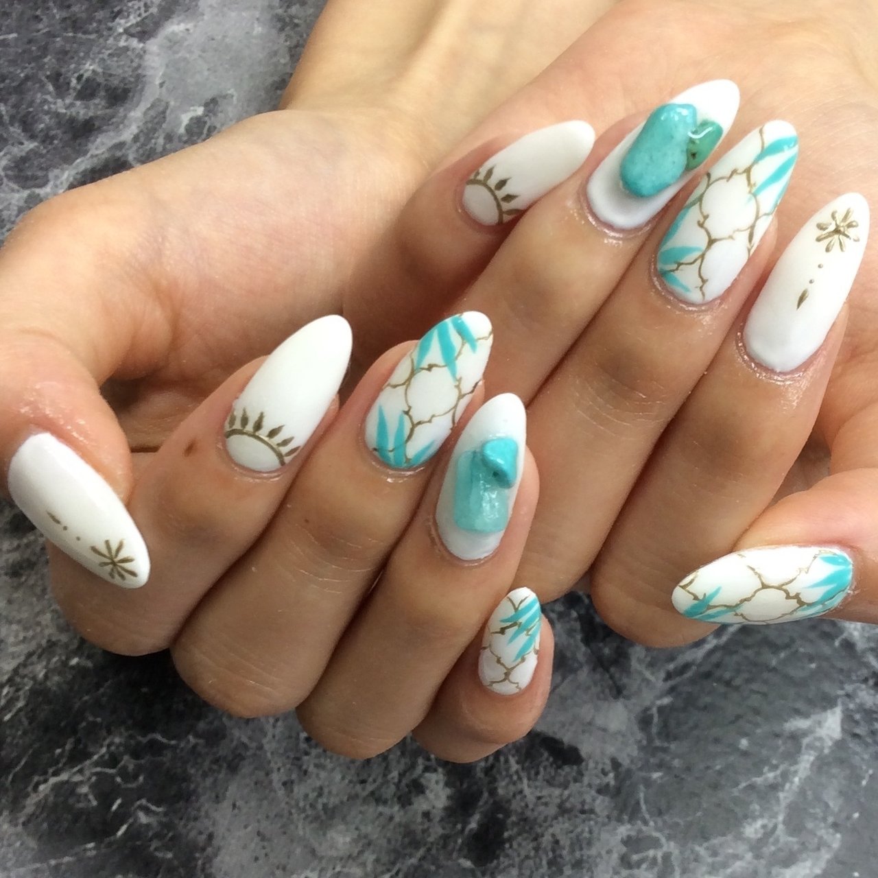 夏 海 リゾート ハンド エスニック Nailsalon Daisyのネイルデザイン No ネイルブック