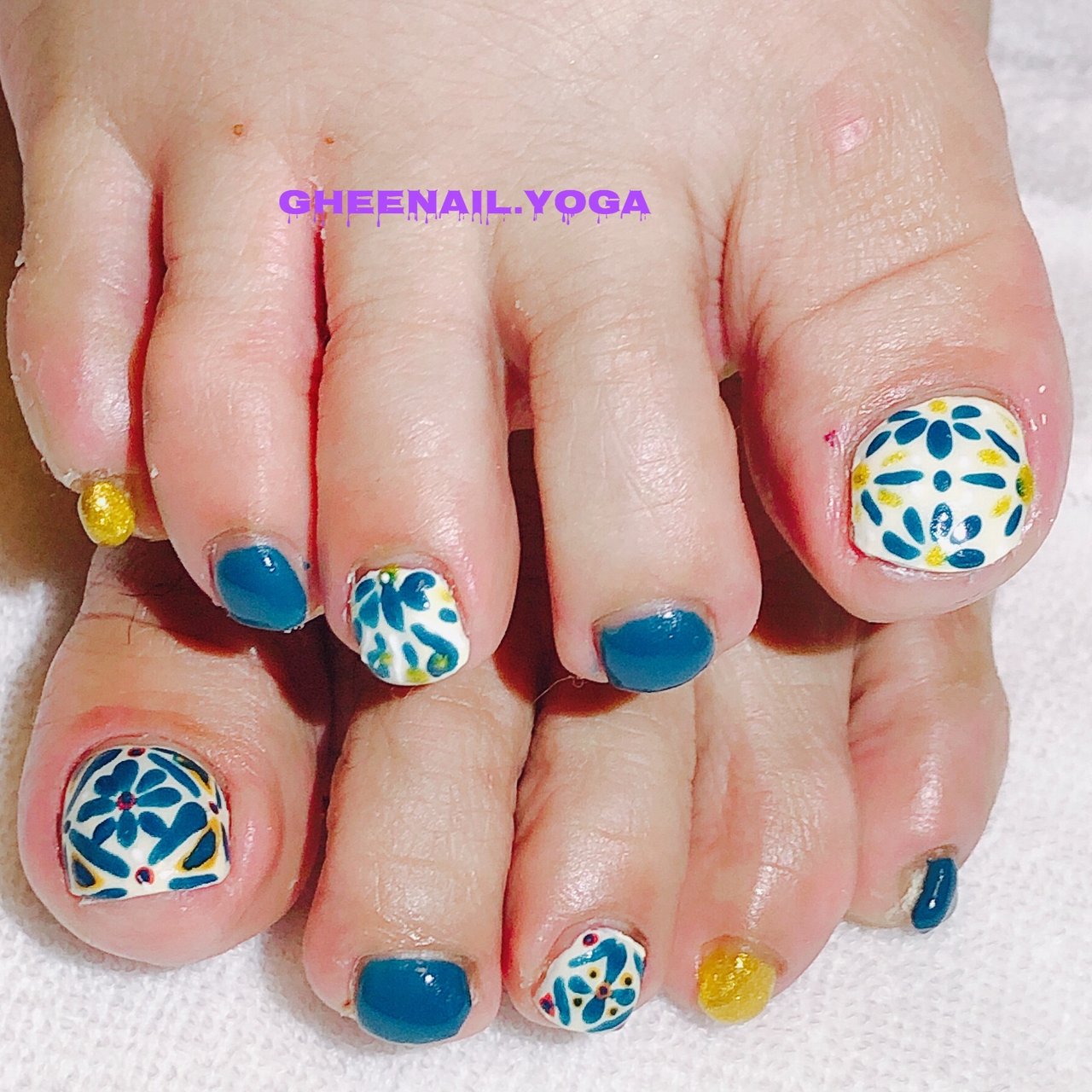 夏 旅行 海 女子会 フット Gheenail Yogaのネイルデザイン No ネイルブック