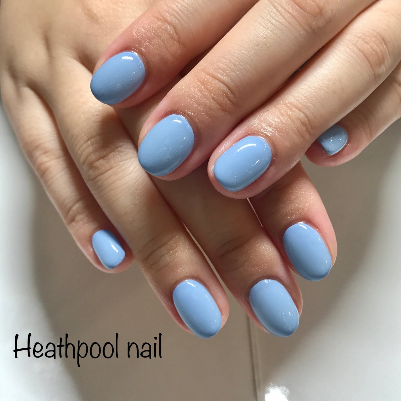 ハンド ワンカラー 水色 ジェル Heathpoolnailのネイルデザイン No ネイルブック