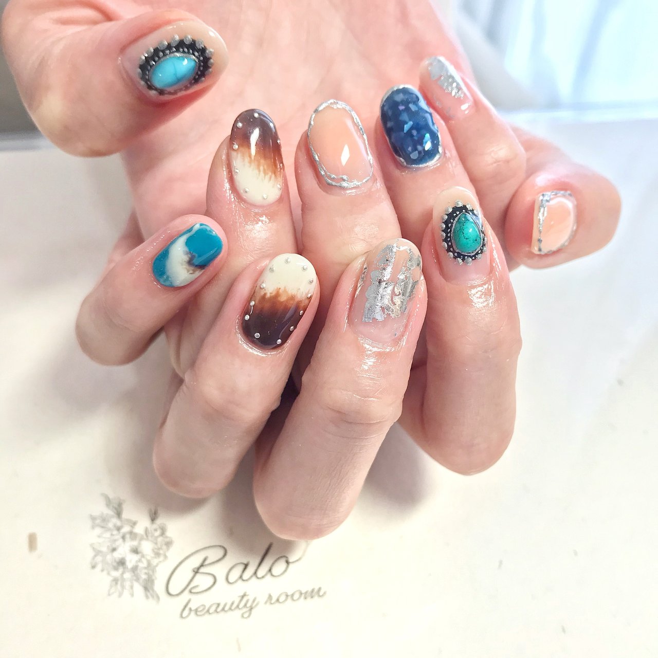 夏 海 リゾート ハンド ボヘミアン Balo Beautyroomのネイルデザイン No ネイルブック