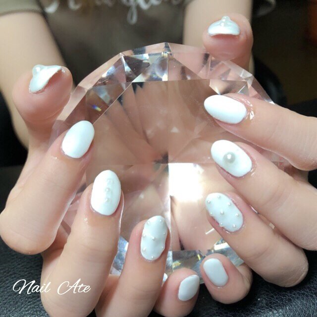 オールシーズン ワンカラー ホワイト ジェル お客様 Ateのネイルデザイン No ネイルブック