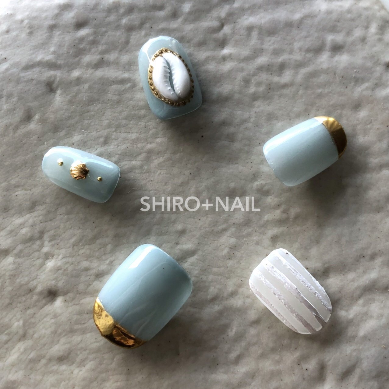 水色 パステル スモーキー Shiro Nailのネイルデザイン No ネイルブック