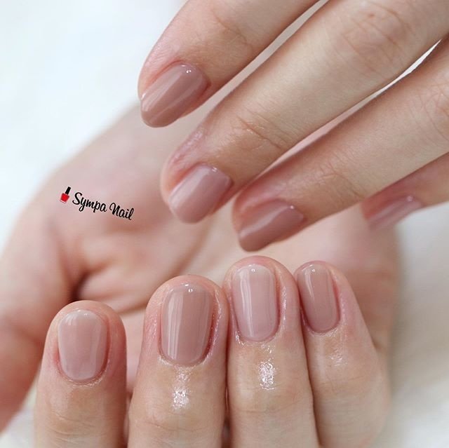 オールシーズン ハンド シンプル ワンカラー ベージュ Sympa Nailのネイルデザイン No ネイルブック