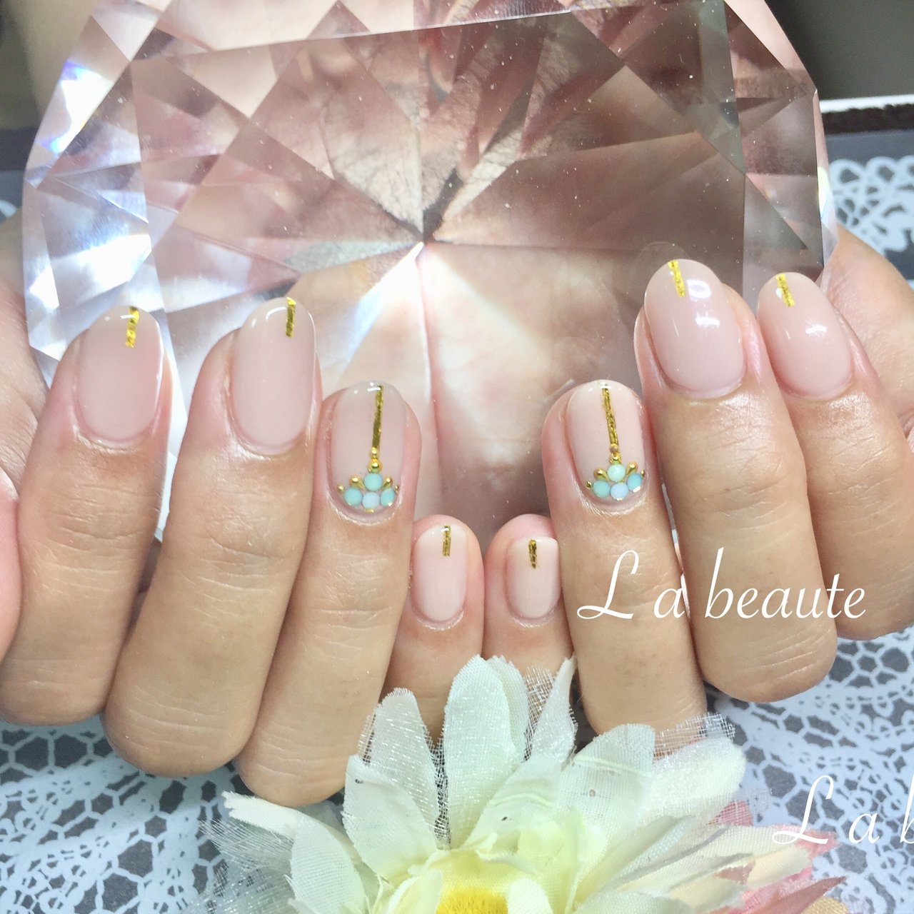 夏 オールシーズン オフィス デート ハンド ｌa Beaute ラ ボーテ のネイルデザイン No ネイルブック