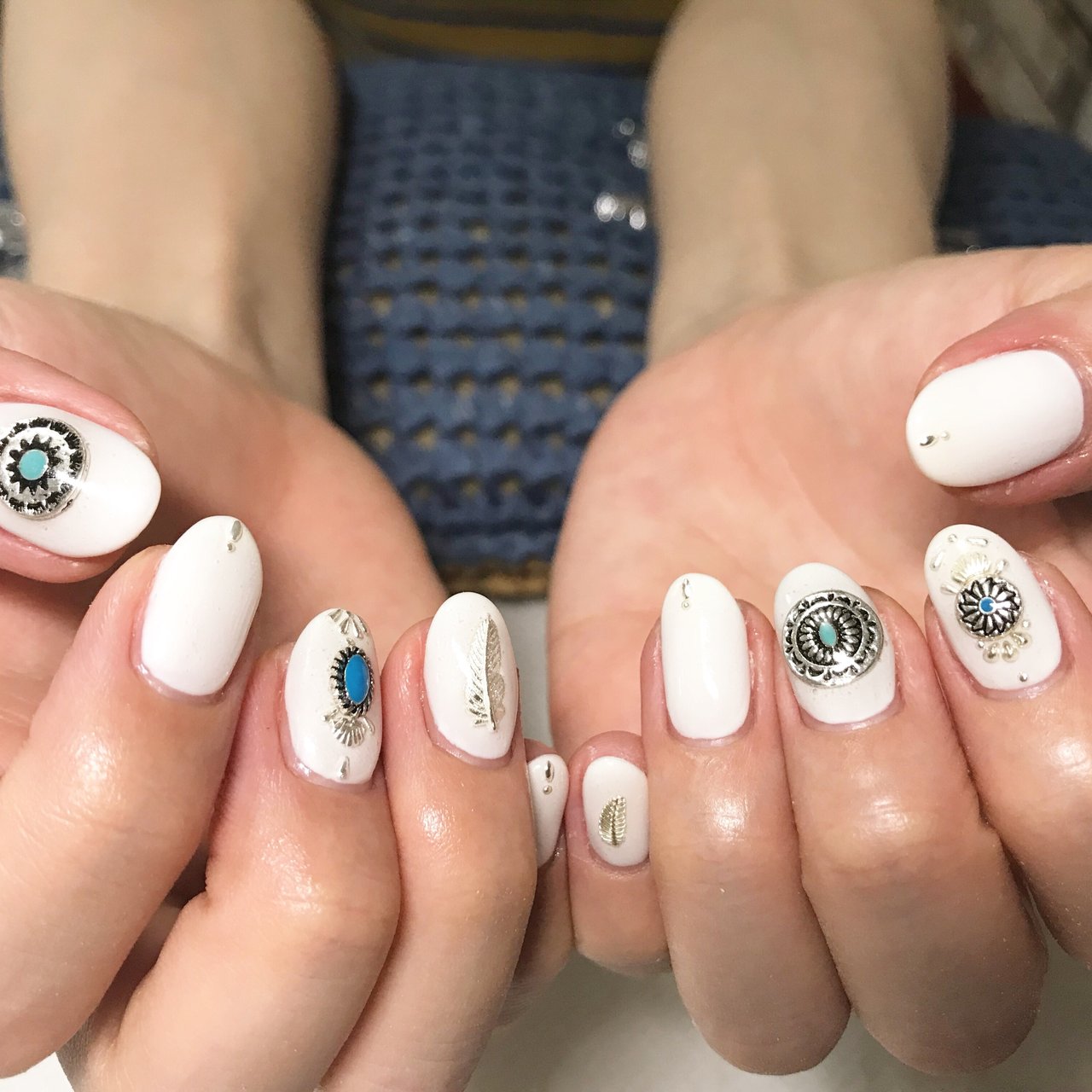 夏 エスニック ネイティブ ボヘミアン ホワイト Nailfuflaのネイルデザイン No ネイルブック