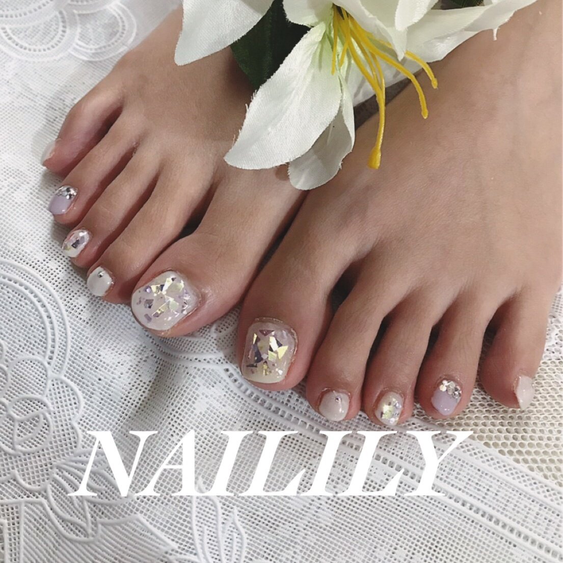 夏 フット ミディアム ペディキュア お客様 Naililyのネイルデザイン No ネイルブック