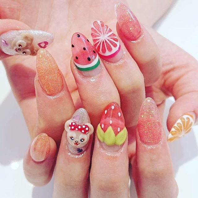 夏 ハンド スイーツ ミディアム クリア Nailsgogo Shibuya Nailsalonのネイルデザイン No ネイル ブック