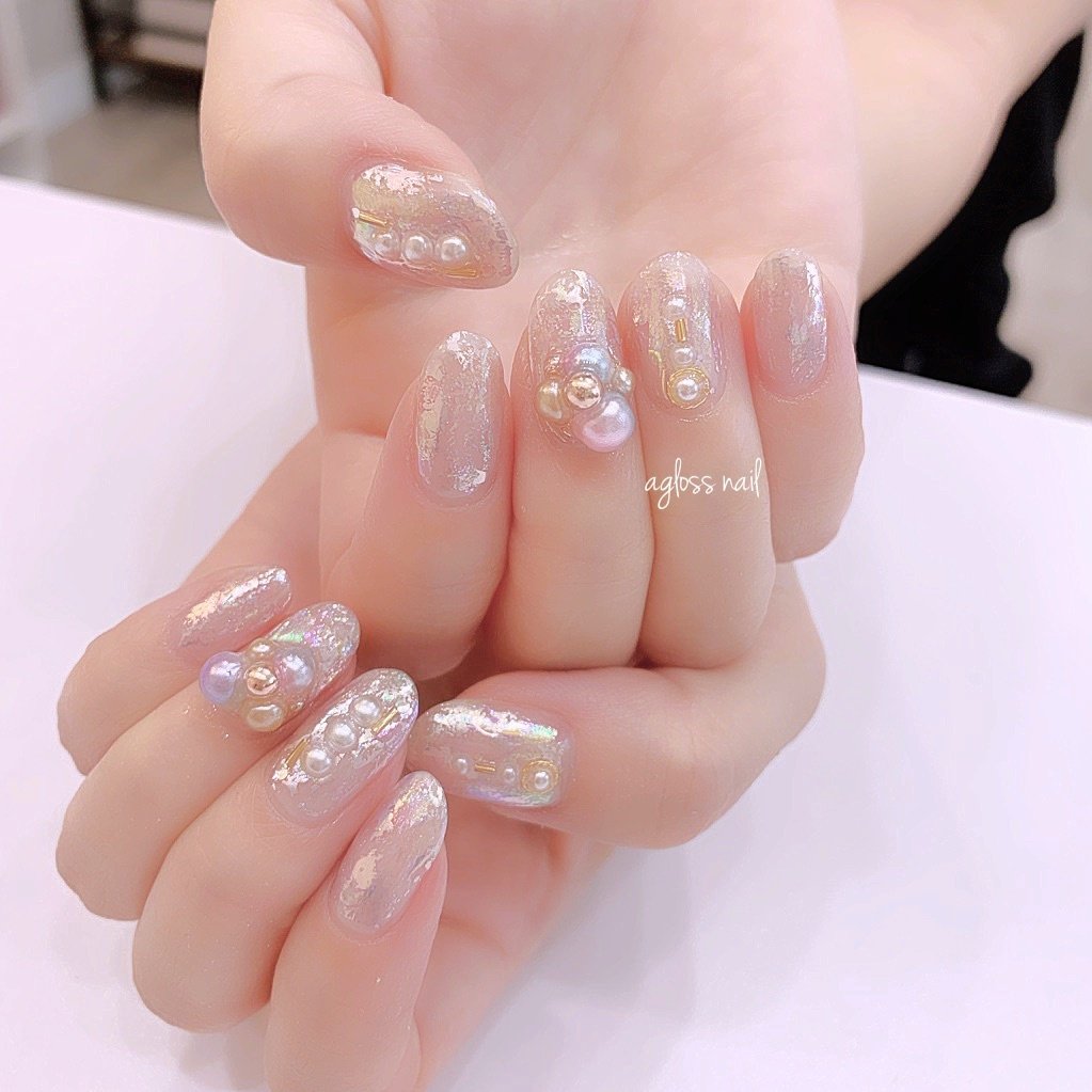 オールシーズン 海 リゾート ブライダル ハンド Agloss Nailのネイルデザイン No ネイルブック