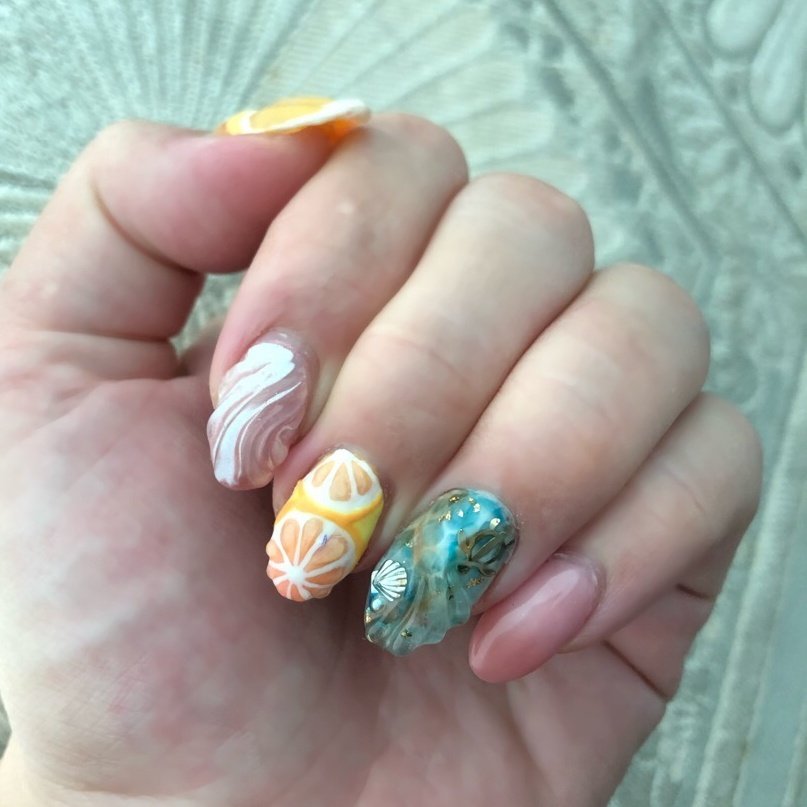 夏 旅行 海 リゾート ハンド Jollynailのネイルデザイン No ネイルブック