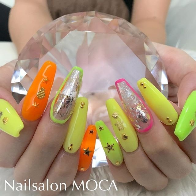 夏 海 リゾート 浴衣 ハンド Nail Salon Mocaのネイルデザイン No ネイルブック